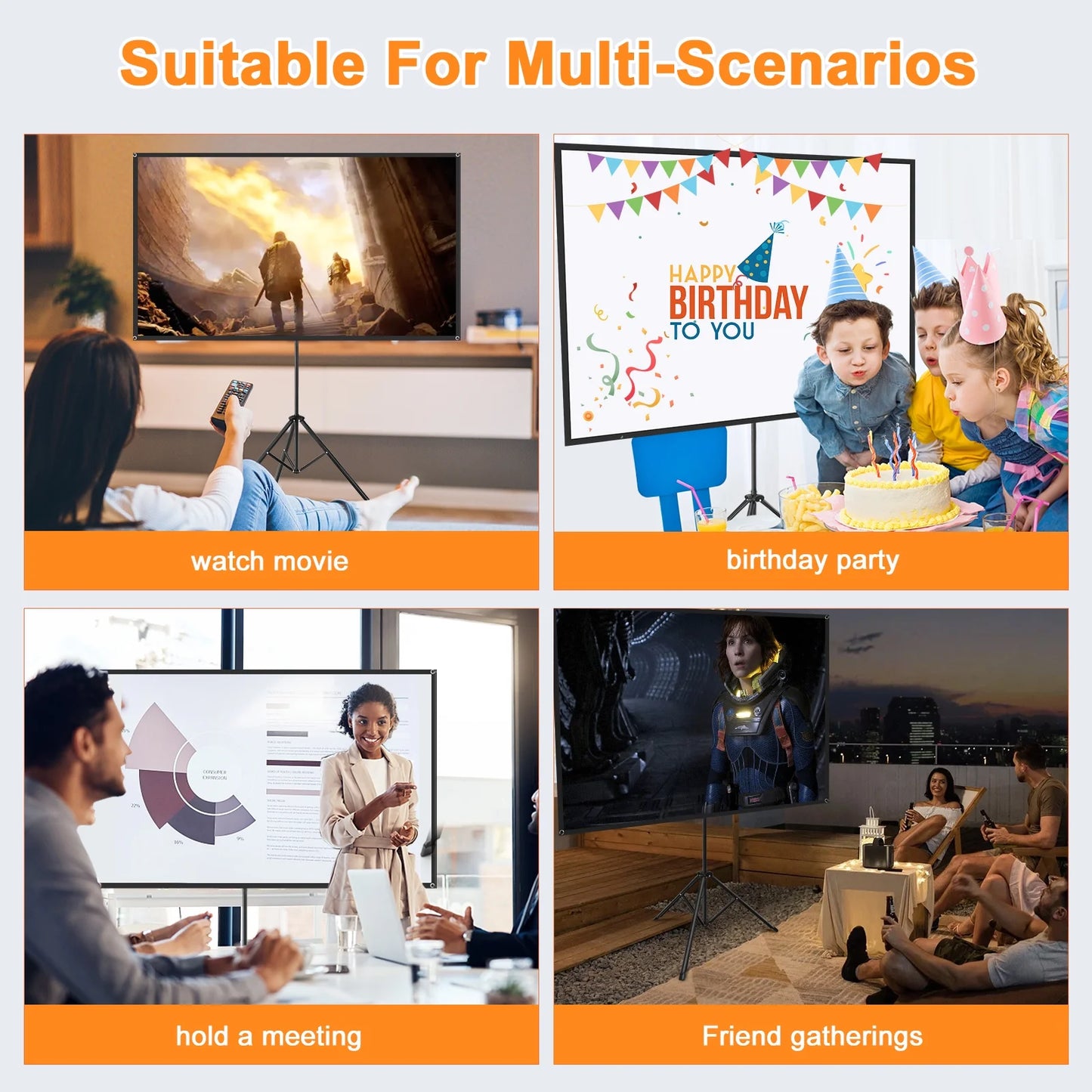 Portable Projector Screen with Stand